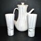 Vintage Niderviller Modernist Ceramic Coffee Pot 1960 with 2 Cups