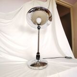 Adjustable chrome metal UFO lamp, space age, UFO, Aluminor, France, 1980.