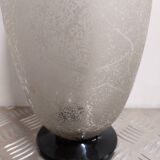 Daum Nancy France frosted glass vase signed