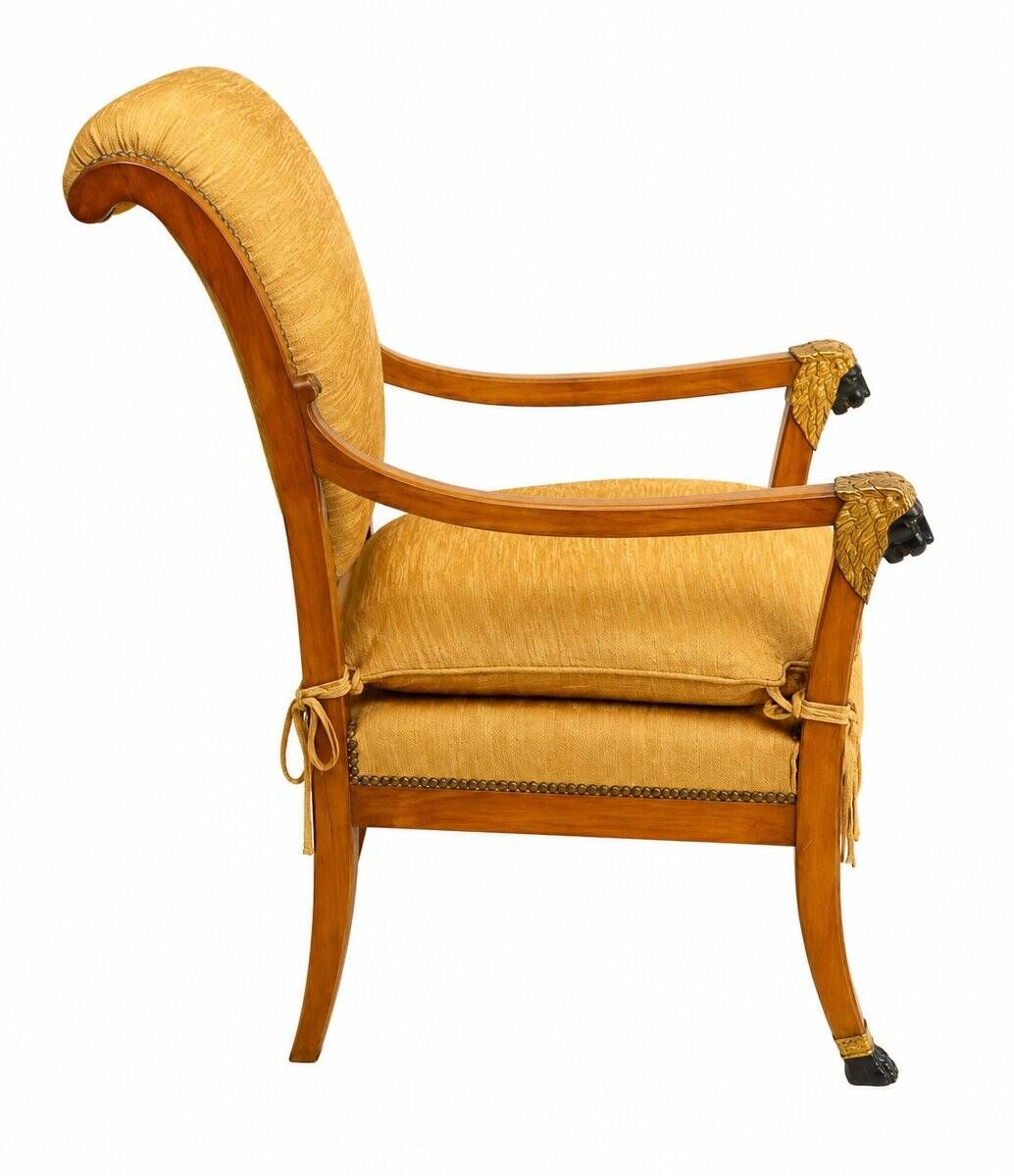 Neoclassical canapé and conversation chairs by Maison Rémy, Paris, France, 1986, set of 3.