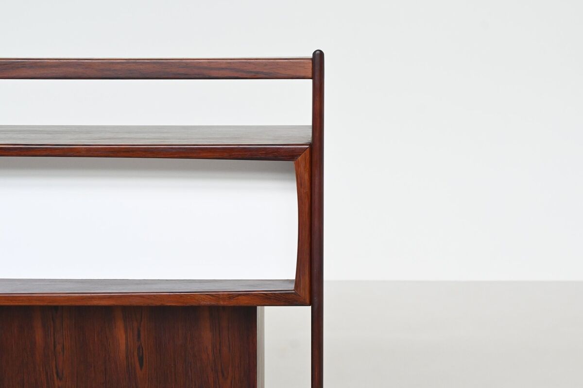 Knud Bent dry bar in rosewood Dyrlund Denmark 1960