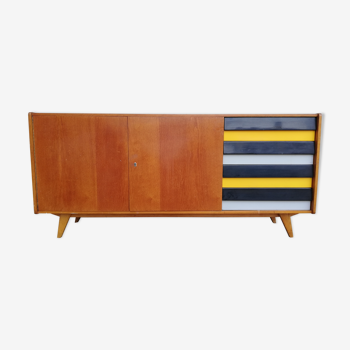 Vintage Scandinavian sideboard, Czech, Jiroutek U460, 1960 art deco style