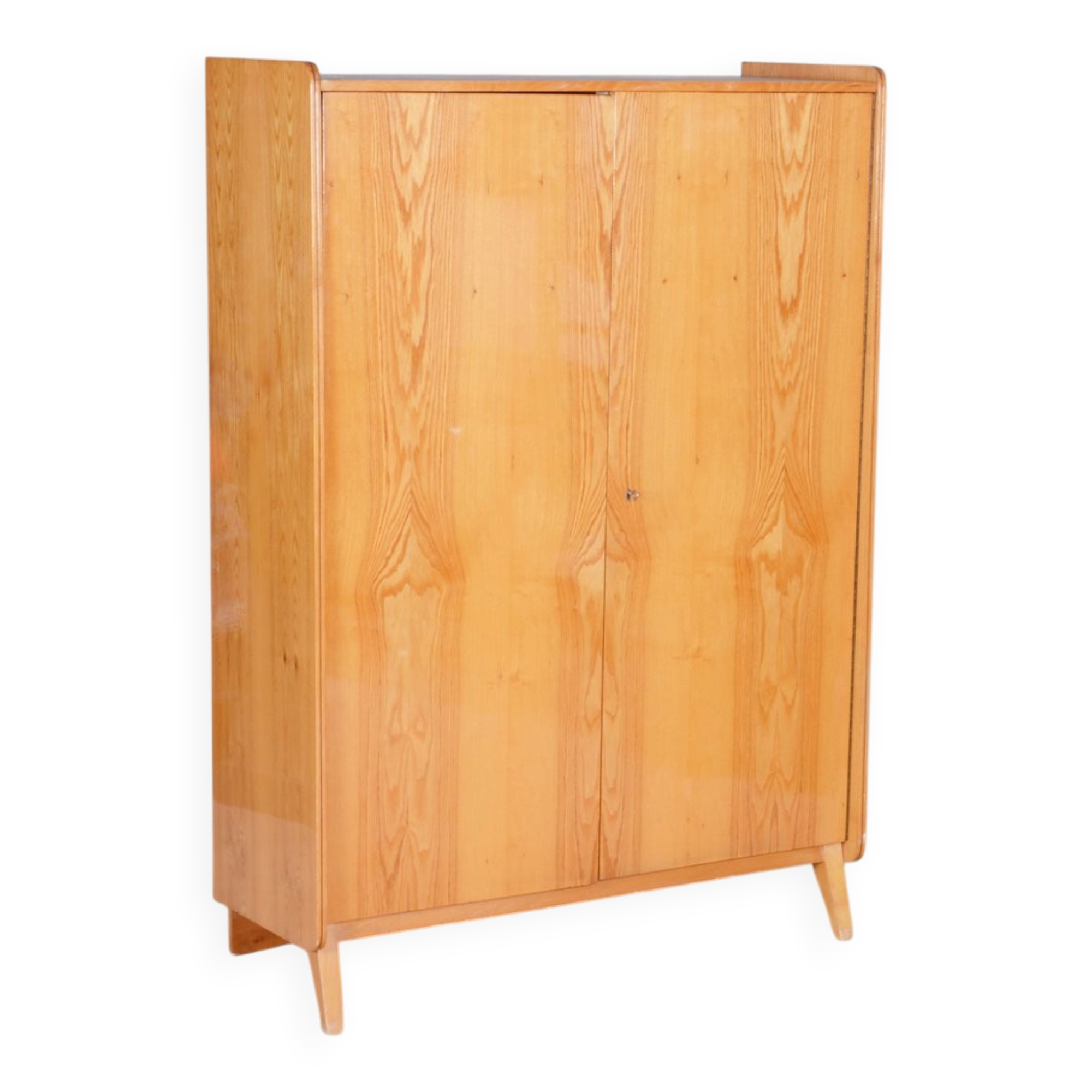 Mid-Century Modern Wardrobe in Ash by Tatra Pravenec, Czech, 1950s