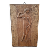 Carved wooden panel