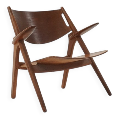Fauteuil Sawbuck CH28 par Hans J. Wegner pour Carl Hansen, années 1960.