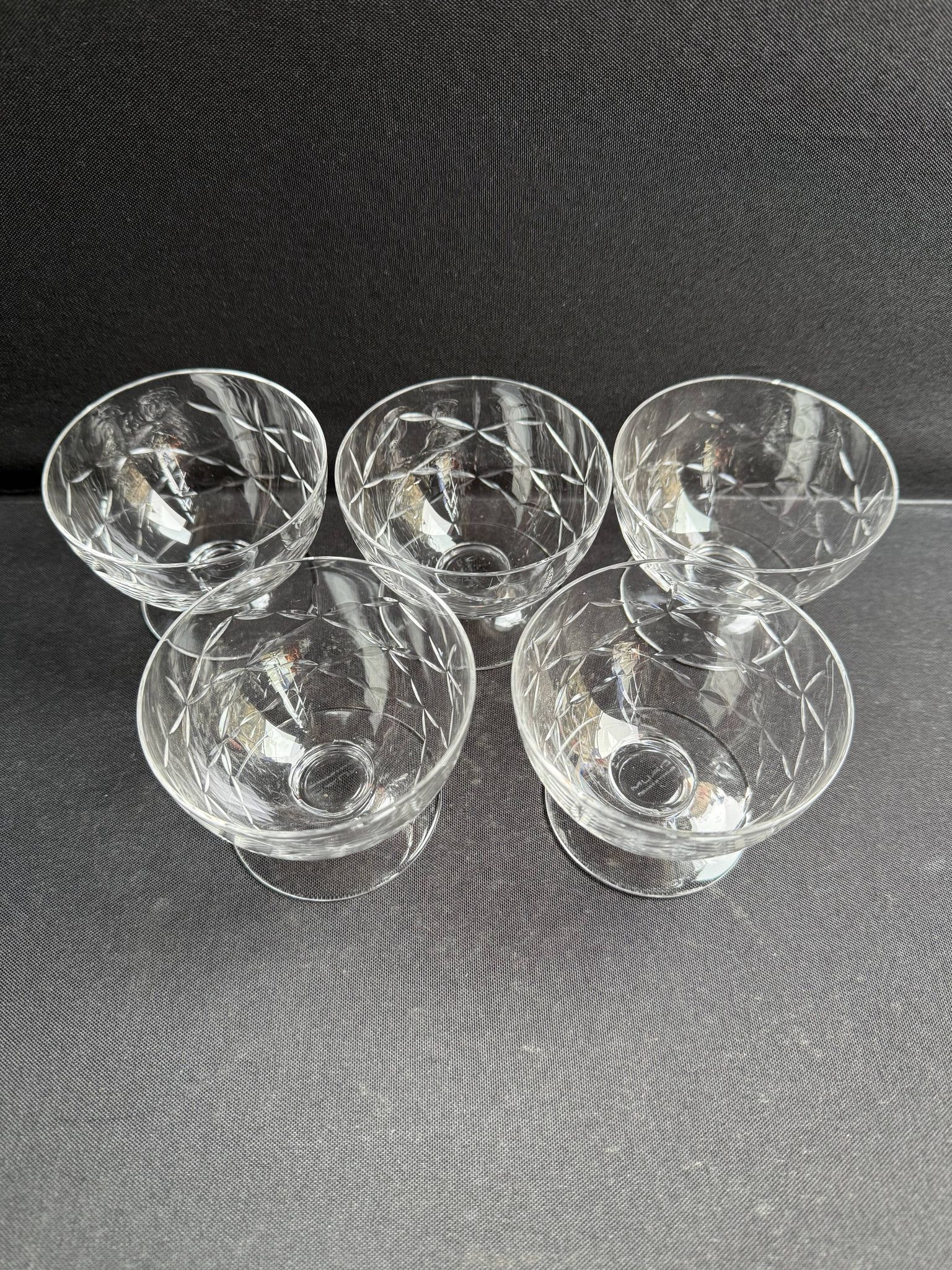 5 Wine glasses – Daum Nancy France