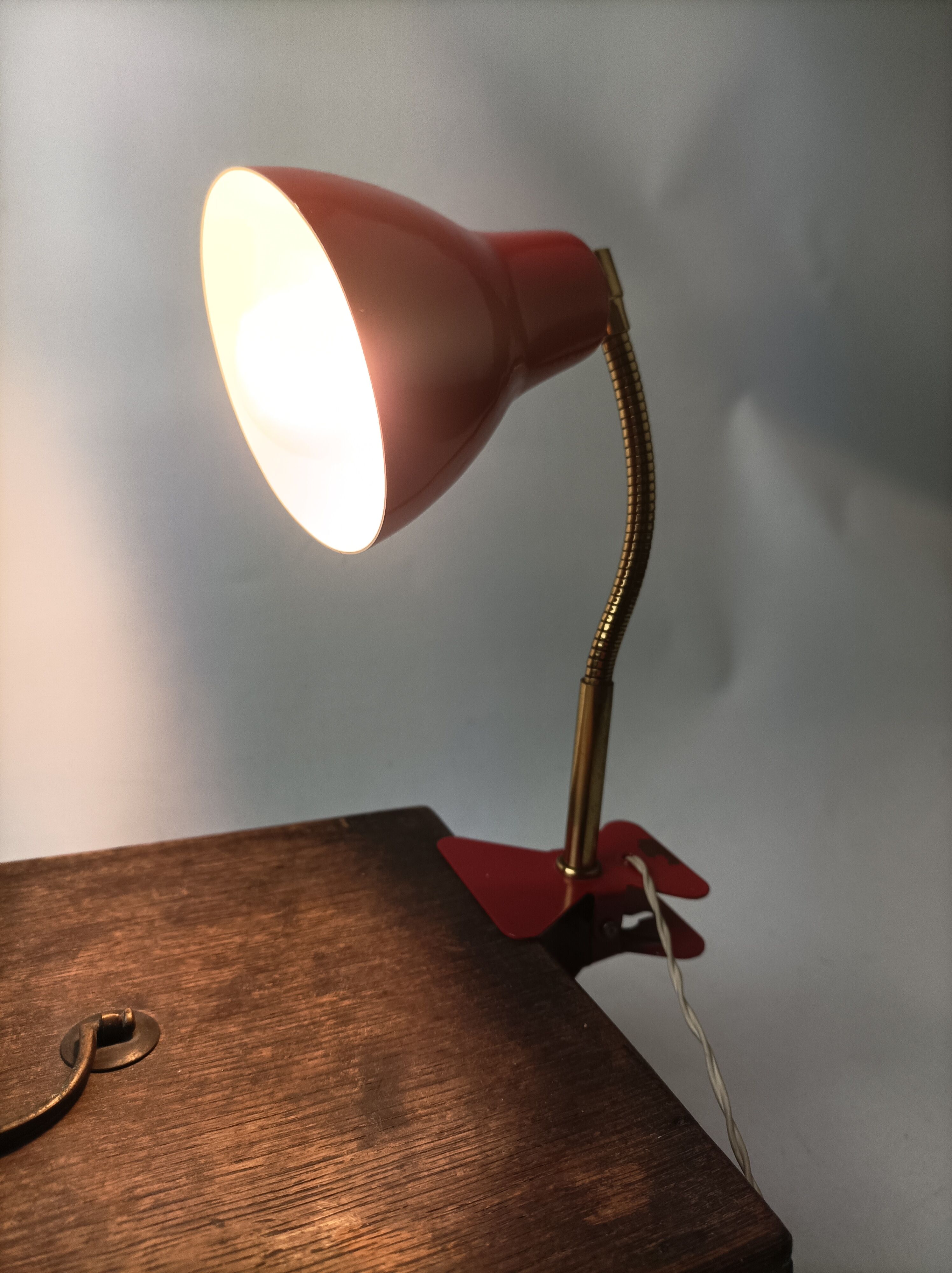 Bedside desk lamp " aluminor " year 60