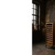 Vintage Industrial Danish Roller Shutter Brown Oak Cabinet with Drawers