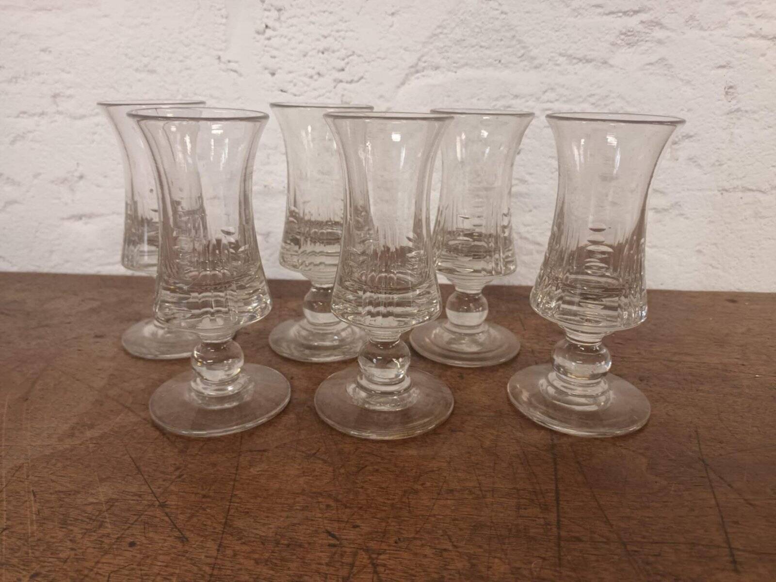 Set of 6 digestif glasses, 1930s