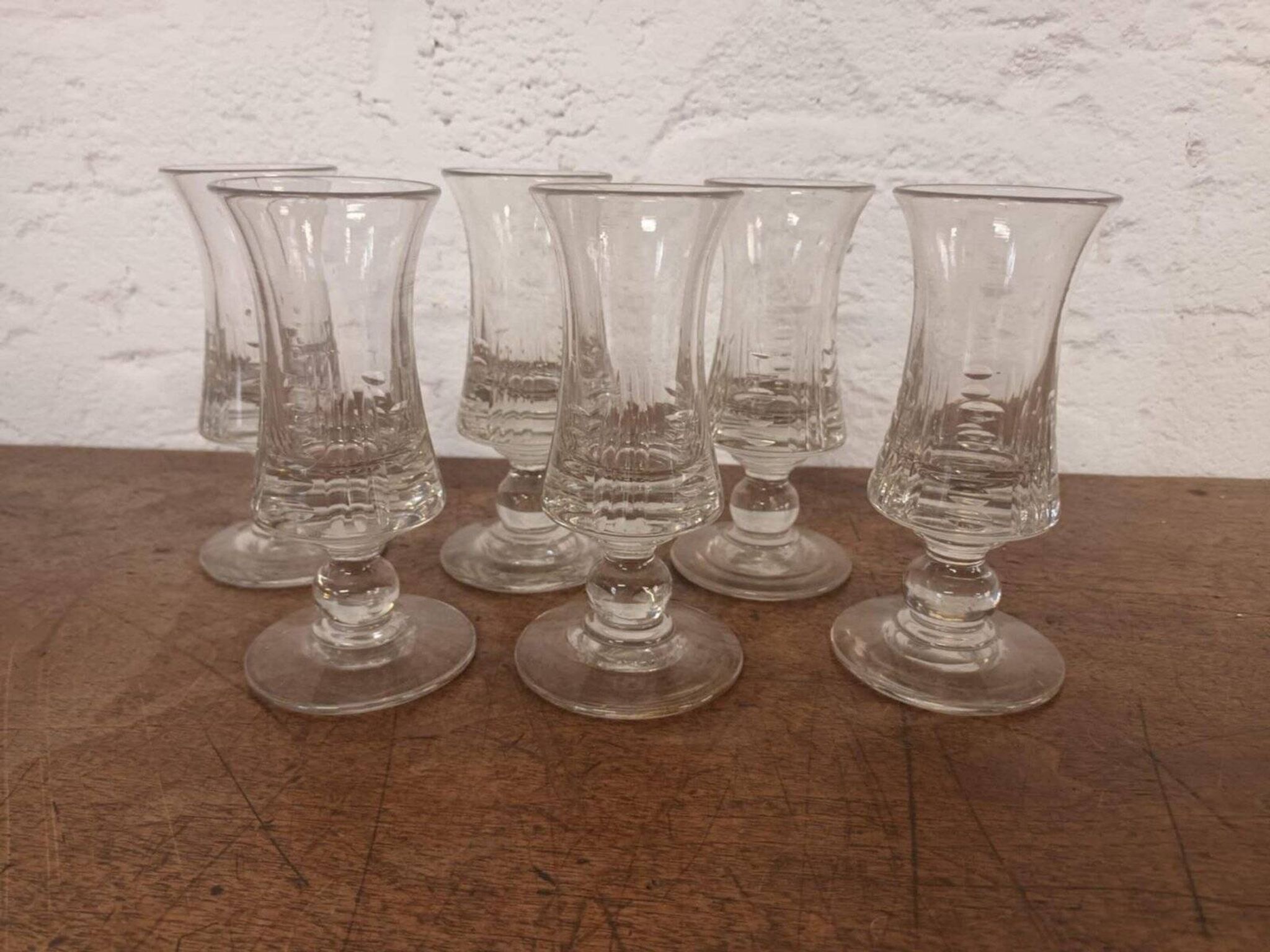 Set of 6 digestif glasses, 1930s