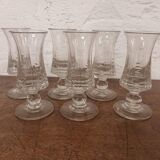 Set of 6 digestif glasses, 1930s