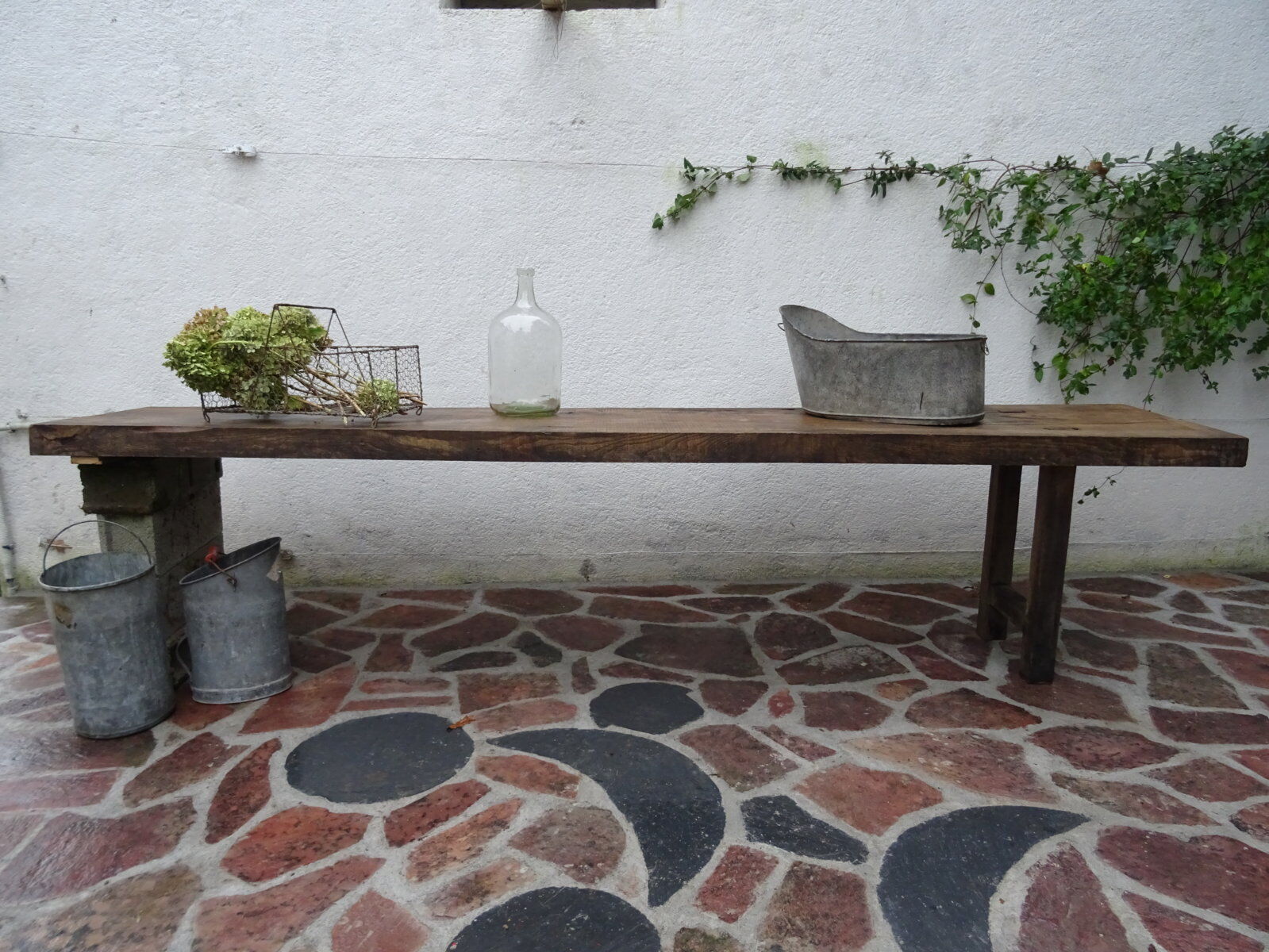 Ancient oak workbench 3 m 20