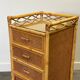 Commode haute en rotin du milieu du siècle par Angraves, Angleterre, 1970