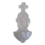 Virgin Mary molded glass stoup