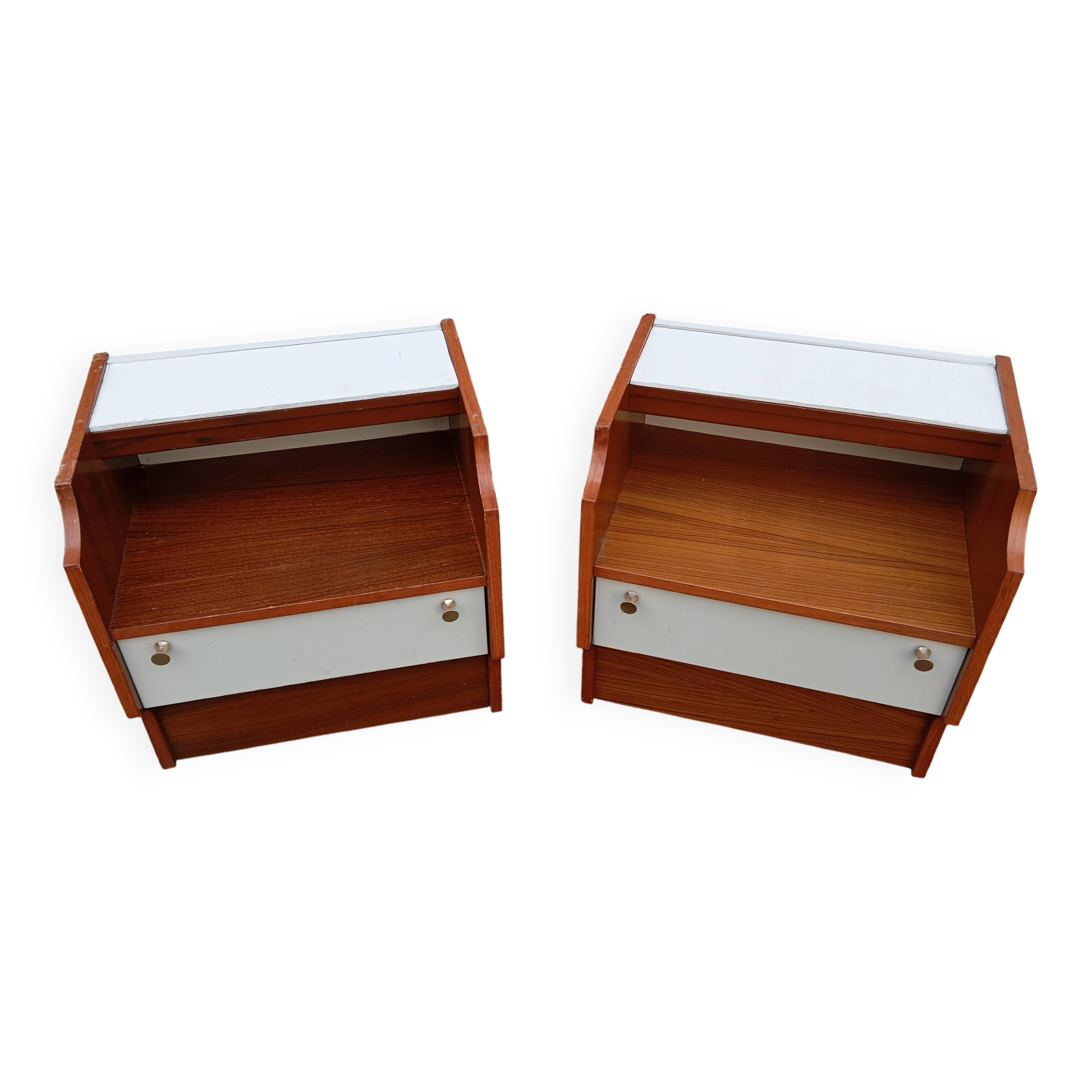 Pair of vintage bedside tables