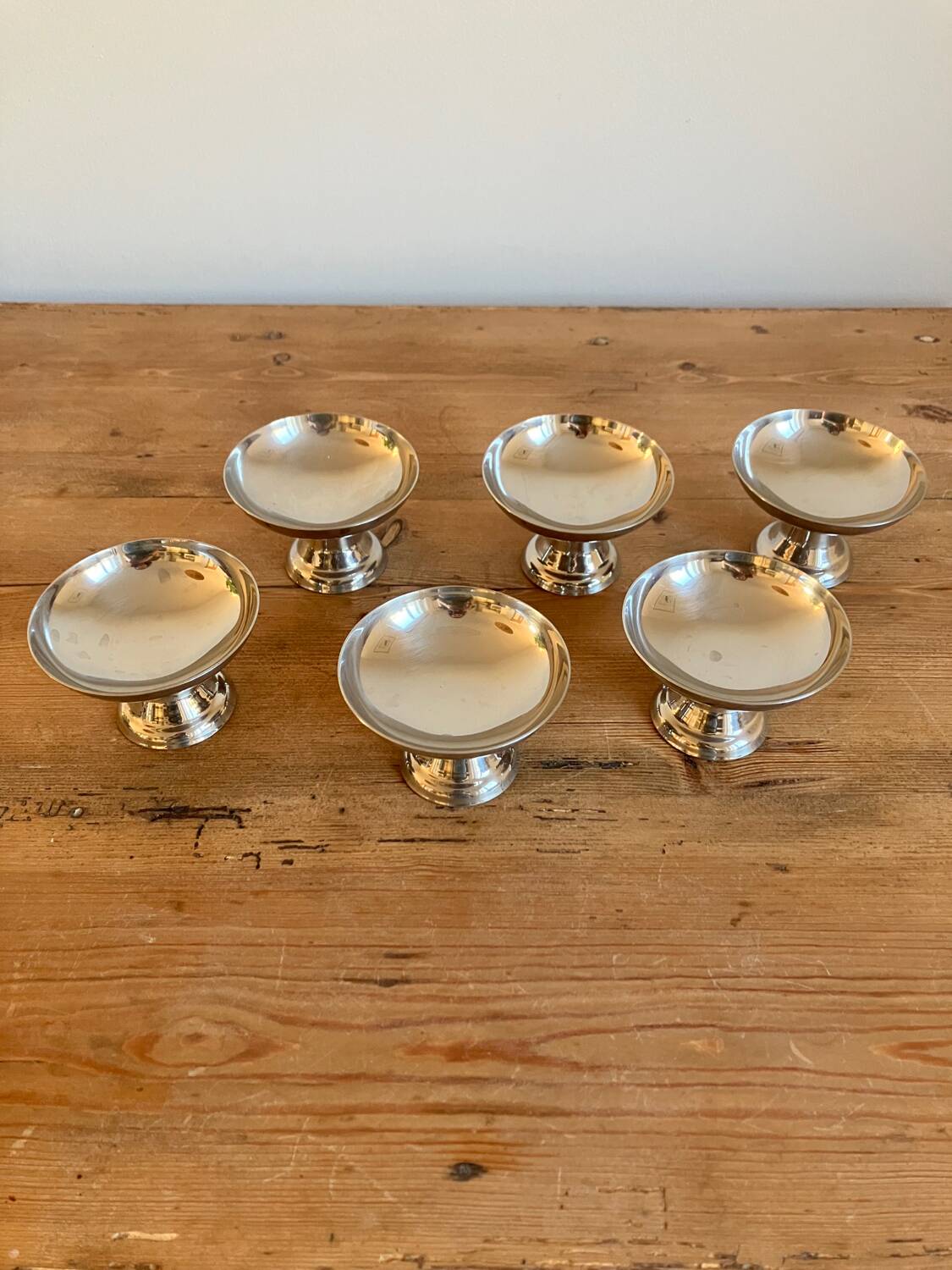 6 stainless steel ice cream cups