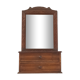 Art deco wall cabinet with mirror and two drawers