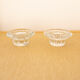 2 clear glass candle holders from Reims