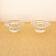2 clear glass candle holders from Reims