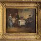 Huile sur panneau scène de taverne monogramme BC XIXe