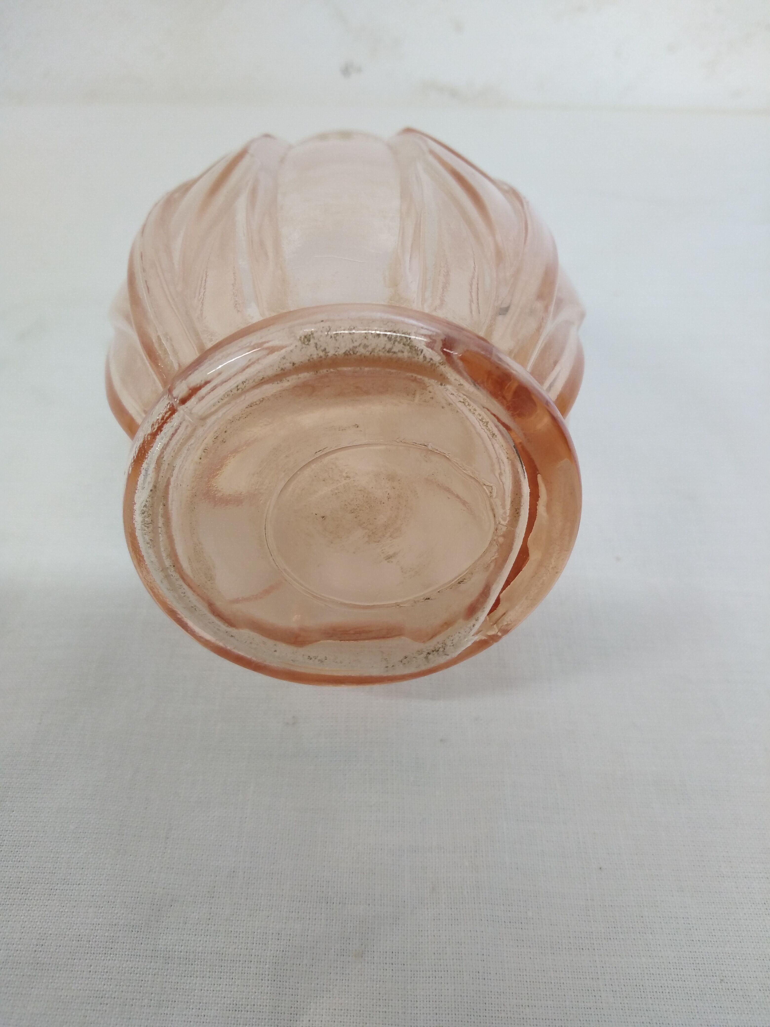Old pink blown glass soliflore