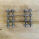 Silver metal table mat imitating bamboo