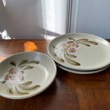 6 flat and deep stoneware plates