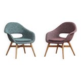 Ensemble de deux fauteuils lounge conçus par Miroslav Navrátil, années 1950, République tchèque