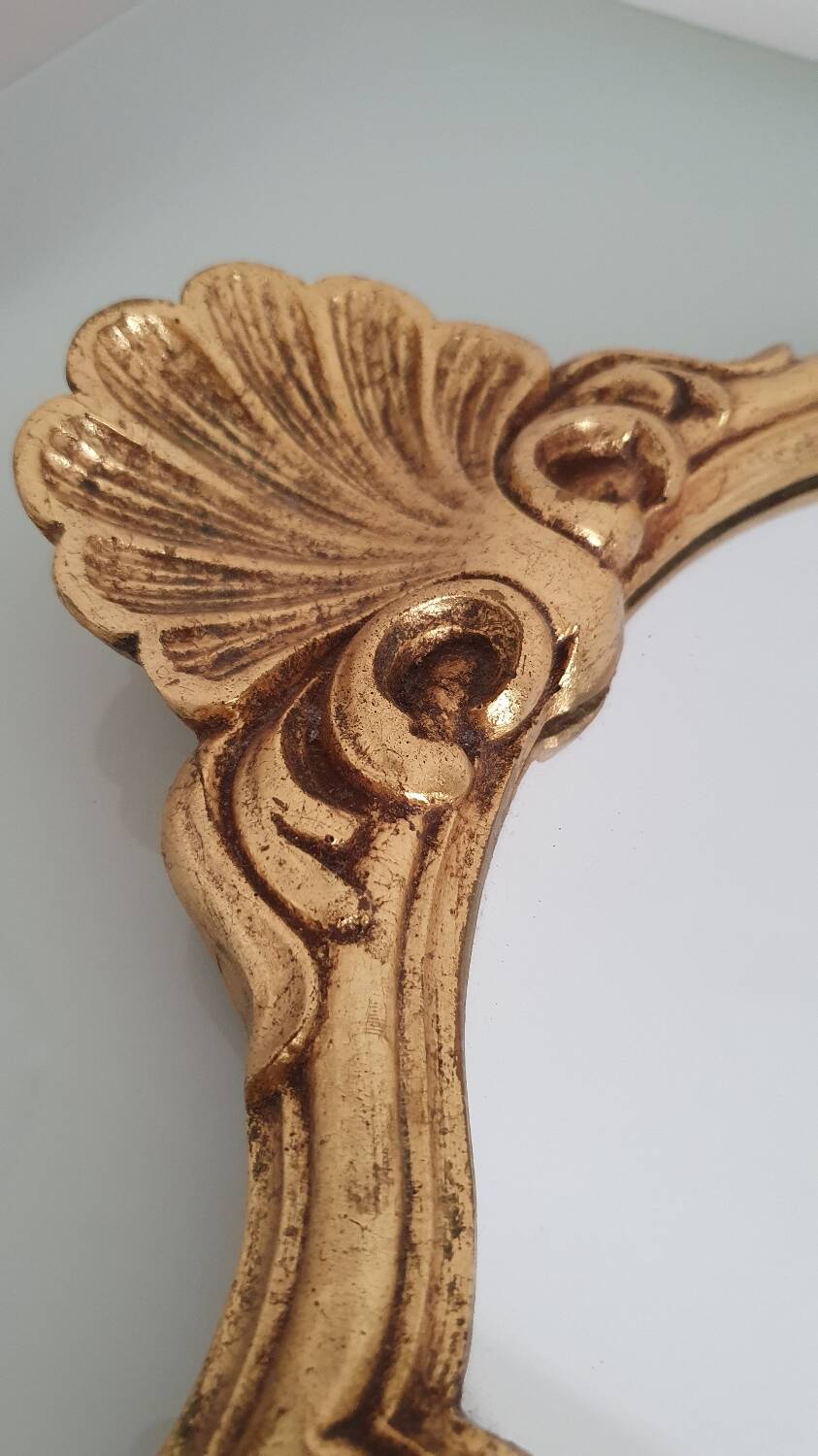 Louis XV style gilded rococo mirror