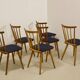 Set of 6 vintage Scandinavian chairs with bars from the 60s. Ref SINNO