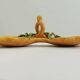 A vintage yellow ceramic aperitif server from Vallauris, 1970s, for black olives.