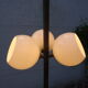 Art deco wrought iron floor lamp with arrows