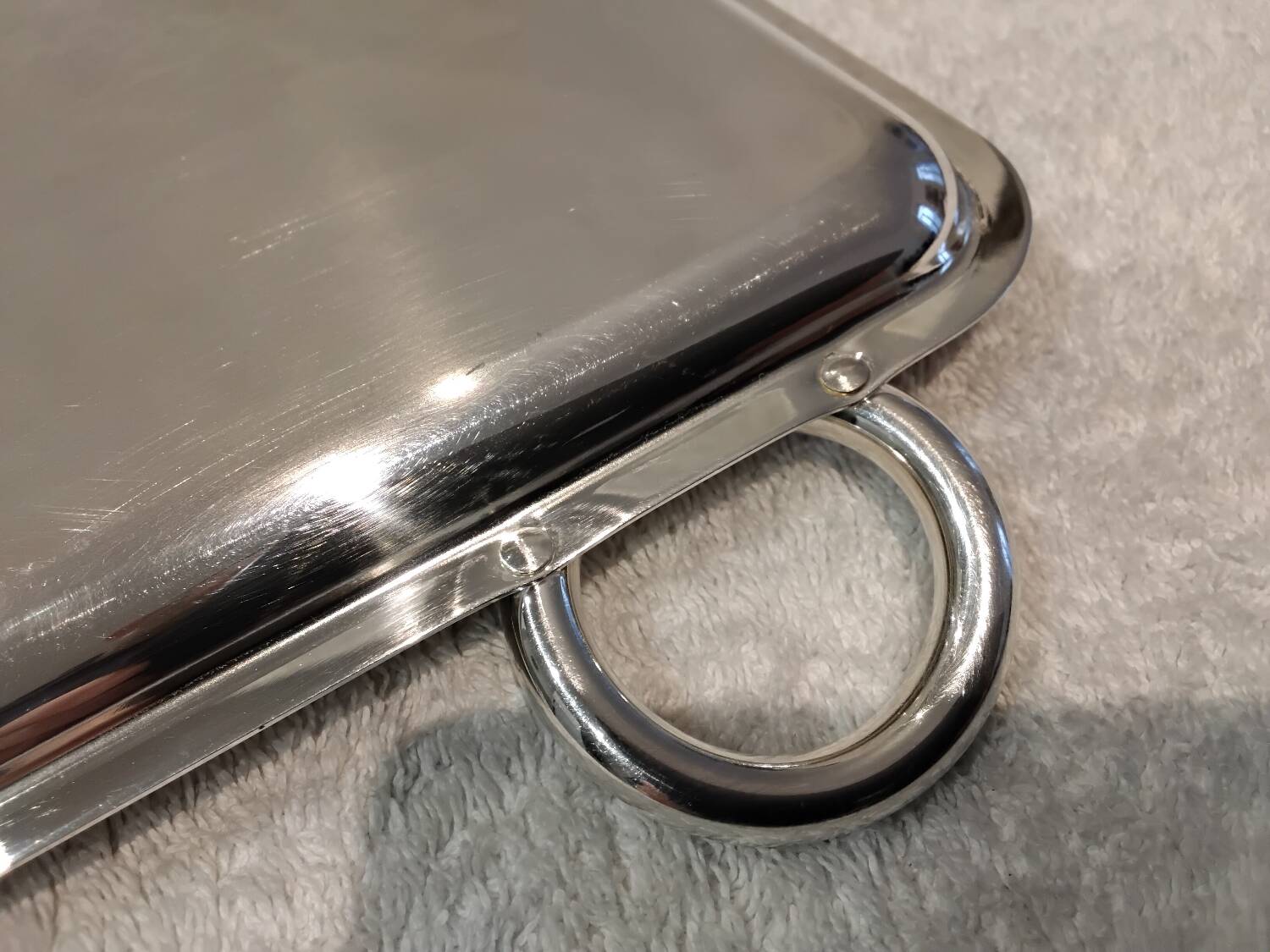 Christofle Vertigo Yainville silver-plated rectangular tray