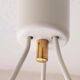 Hanging lamp boomerang 3 white lanterns and wood