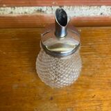 Vintage molded glass sugar bowl