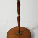 Lampadaire à trois bras en teck et laiton, Scandinavie, années 1940-1950