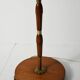 Three-arm teak and brass floor lamp, Scandinavia, 1940s–50s