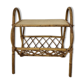 Rattan magazine holder