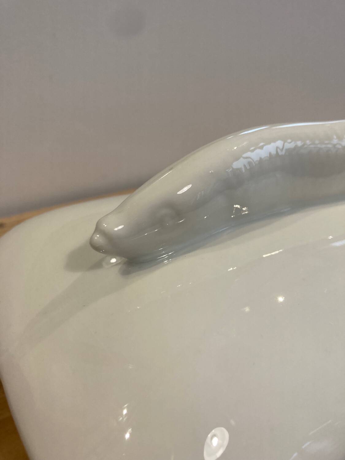 White porcelain fish terrine