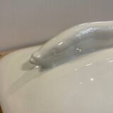 Terrine poisson porcelaine blanche