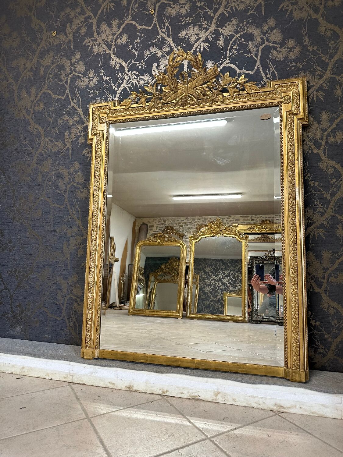 Miroir époque Napoléon III 149x107x112