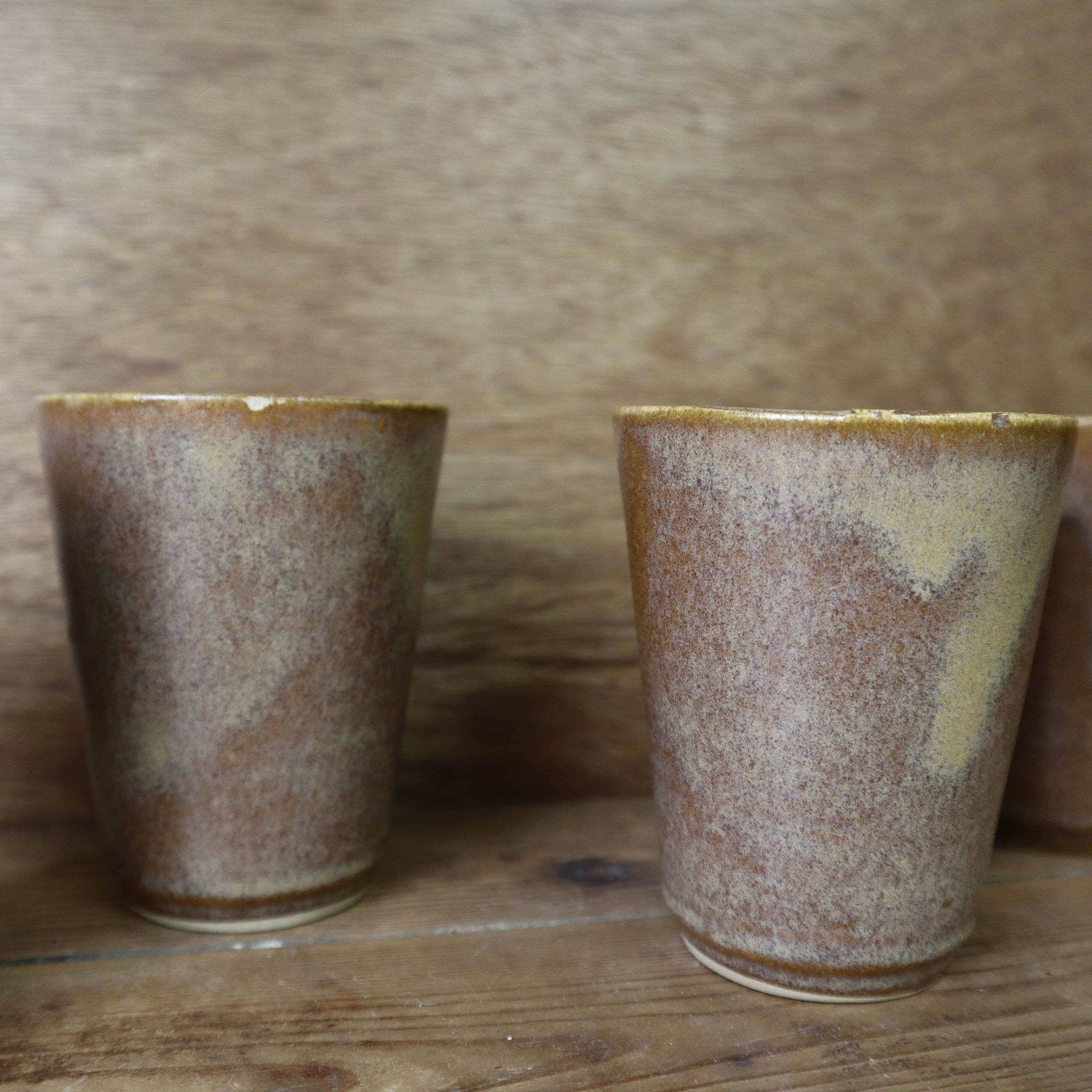 6 Digoin stoneware glasses