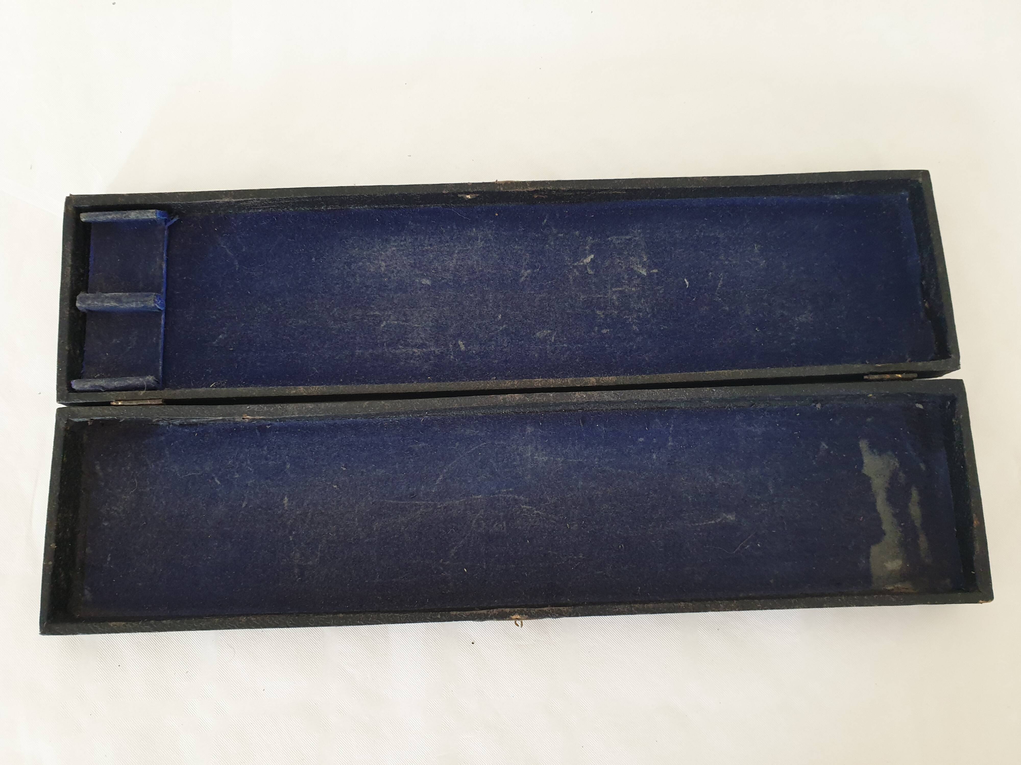 Old horn + silver-plated metal salad servers in their case