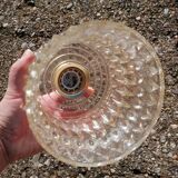 Globe hanging lamp in vintage molded glass