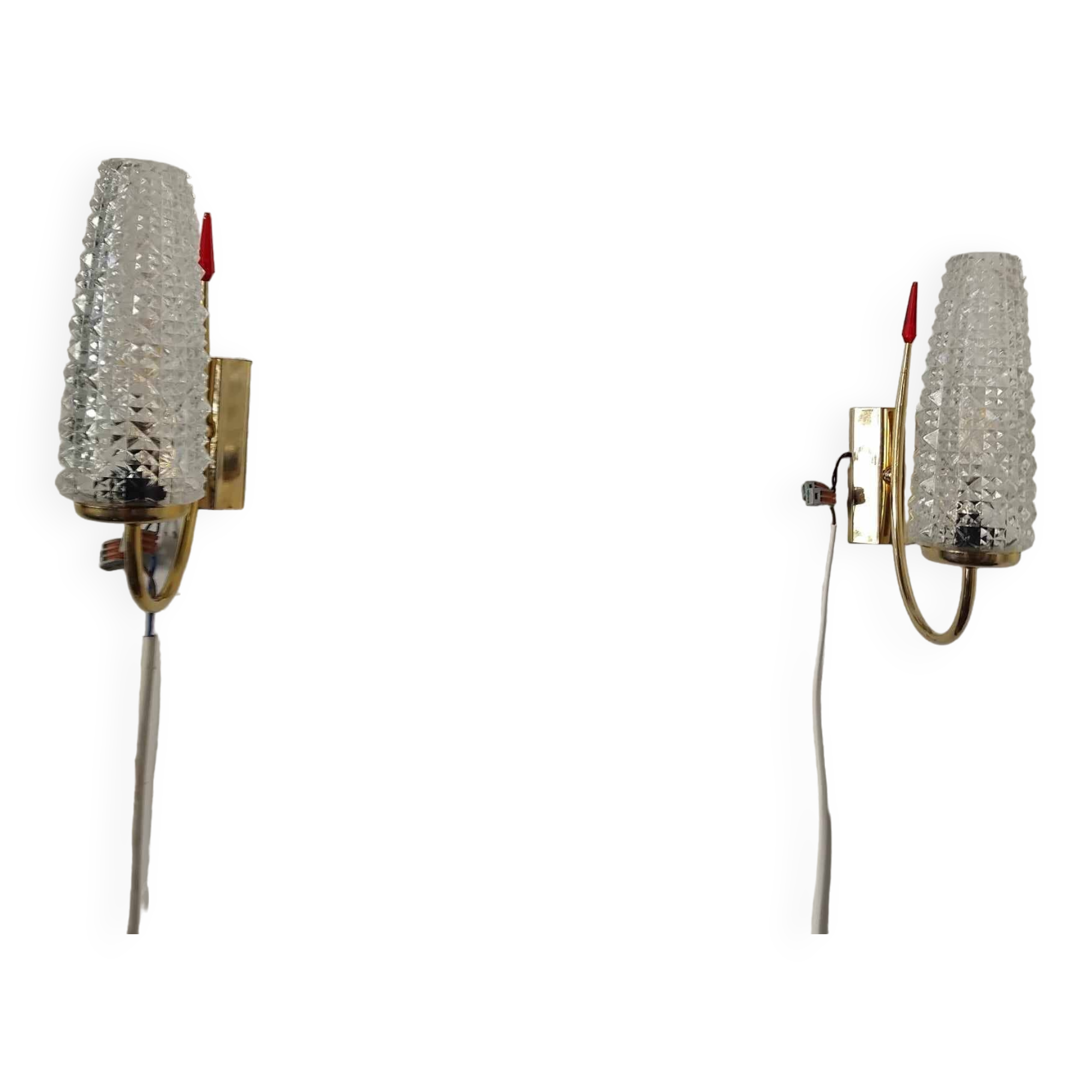 Pair of 50's wall lights from LUNEL