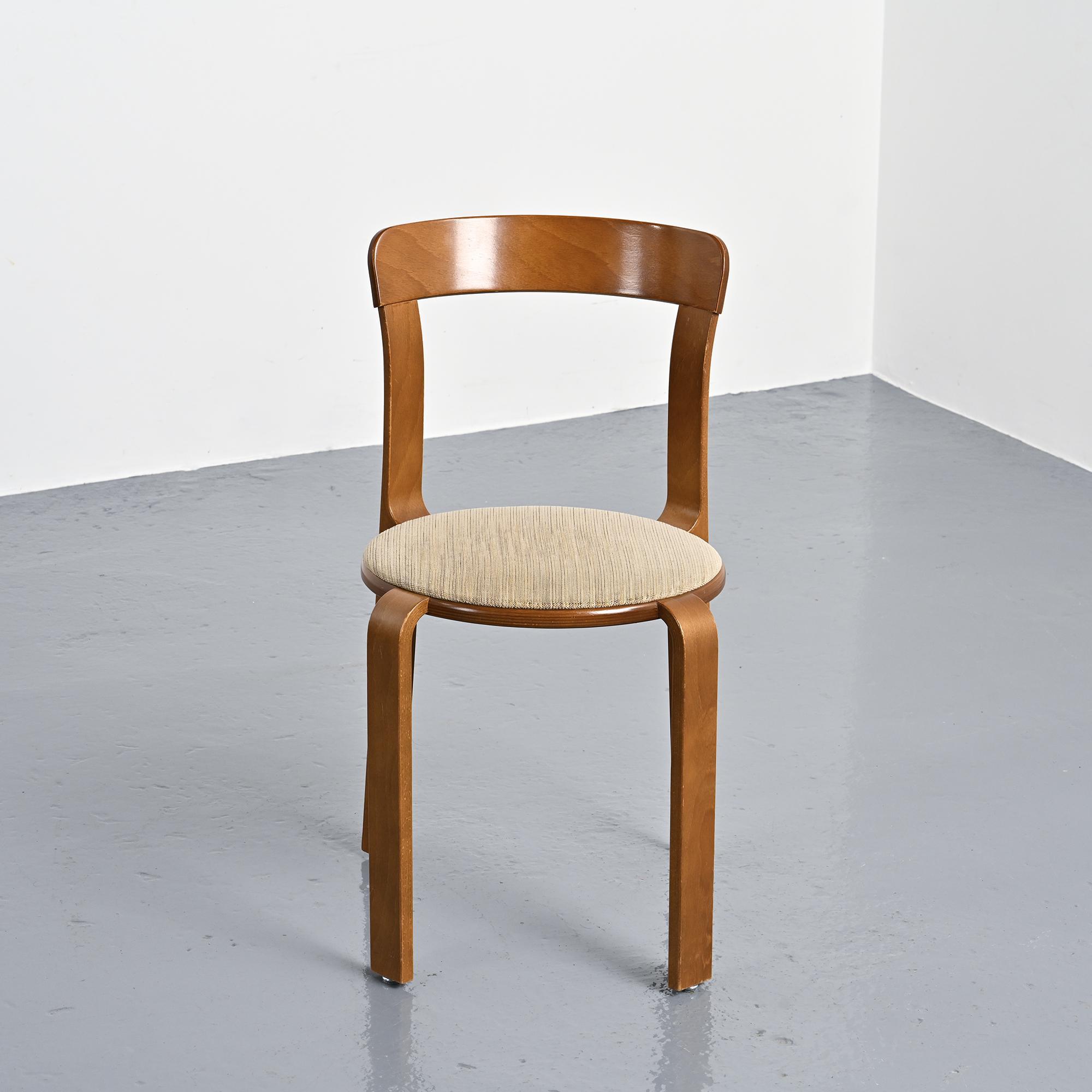 Set of 4 vintage chairs by Bruno Rey, Dietiker Switzerland