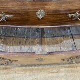 Regency period chest of drawers in amaranth and marble top - 18th century