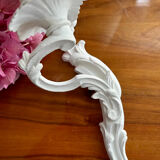 Louis XVI style bronze wall light with white patina