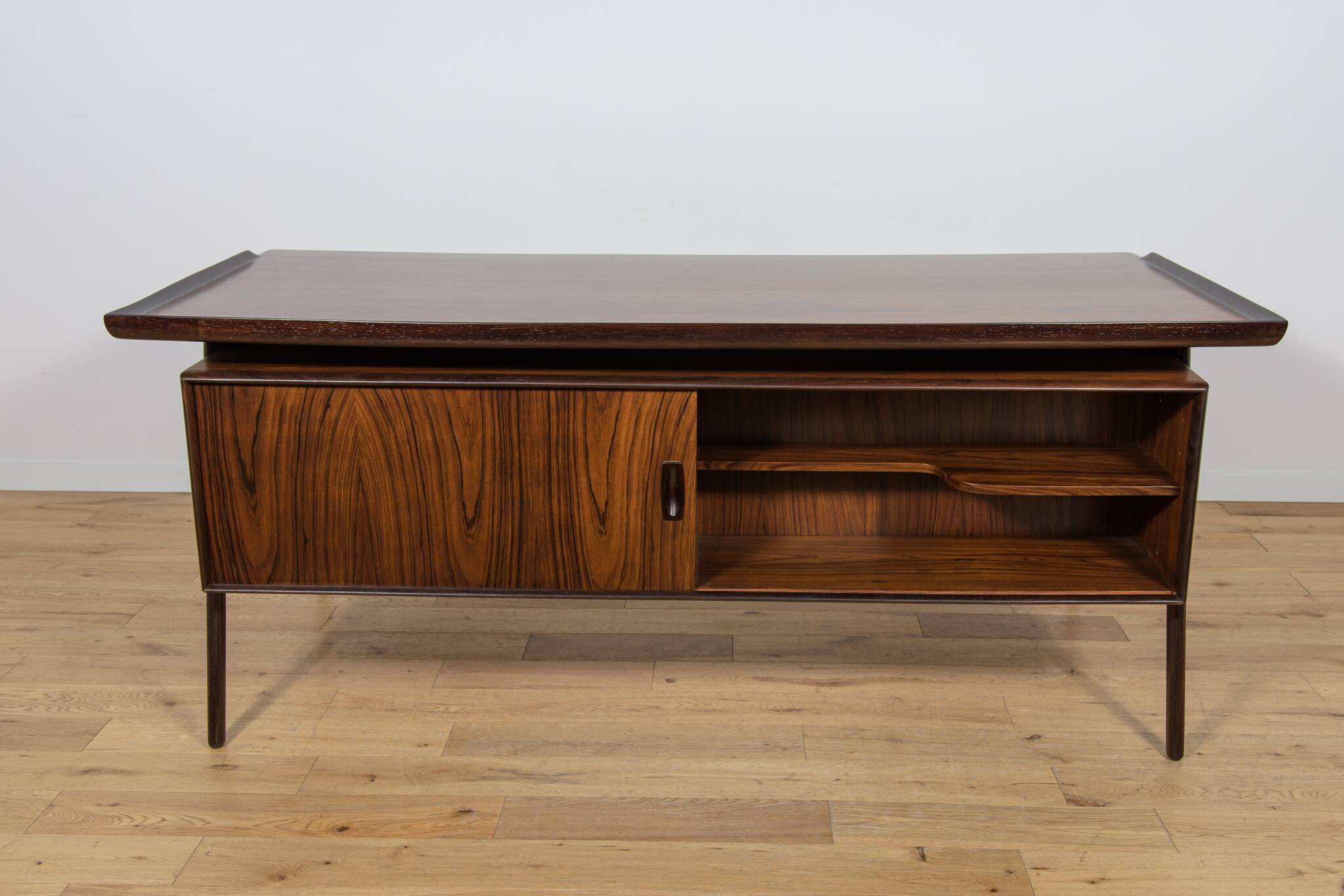 Large Mid-Century Freestanding Rosewood Desk, Denmark, 1960s