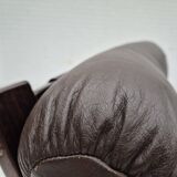 1970s, Scandinavian design, lounge chair, original condition, leather, bent wood.